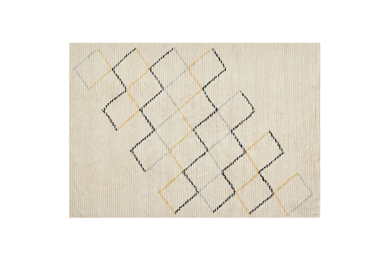 Beige Bomullsmatta 160x230 cm Beige - Textilier & mattor - Mattor - Modern matta - Bomullsmattor