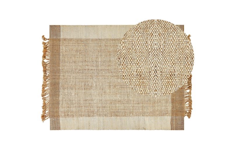 Dedemli Jutematta 160x230 cm Beige - Jutemattor & sisalmattor