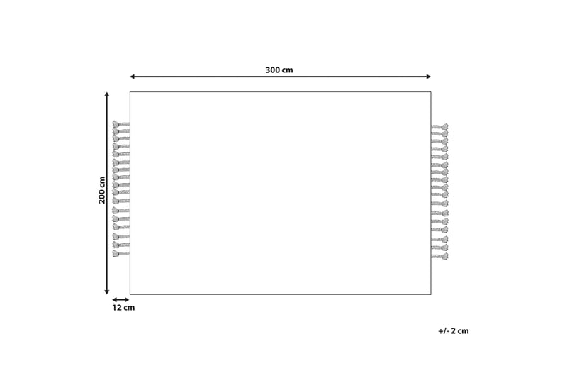 Dedemli Jutematta 200x300 cm Beige - Jutemattor & sisalmattor