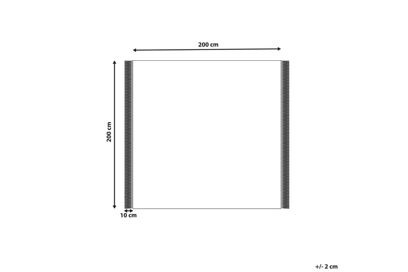 Eldes Bomullsmatta 200x200 cm Kvadratisk Beige - Textilier & mattor - Mattor - Modern matta - Bomullsmattor