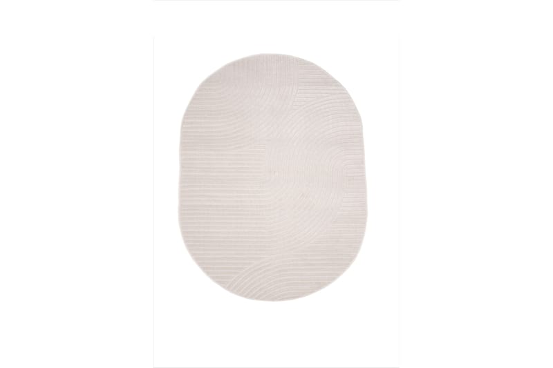 Hiroya Wiltonmatta 160x230 cm Oval Vit - Textilier & mattor - Mattor - Modern matta - Friezemattor