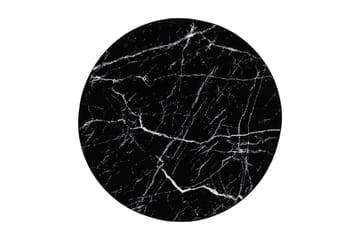 INK MARBLE Matta Rund 160 cm Svart