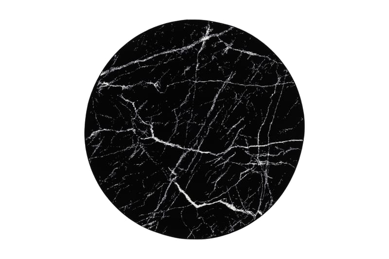 INK MARBLE Matta Rund 160 cm Svart - Wiltonmattor - Friezemattor - Stora mattor