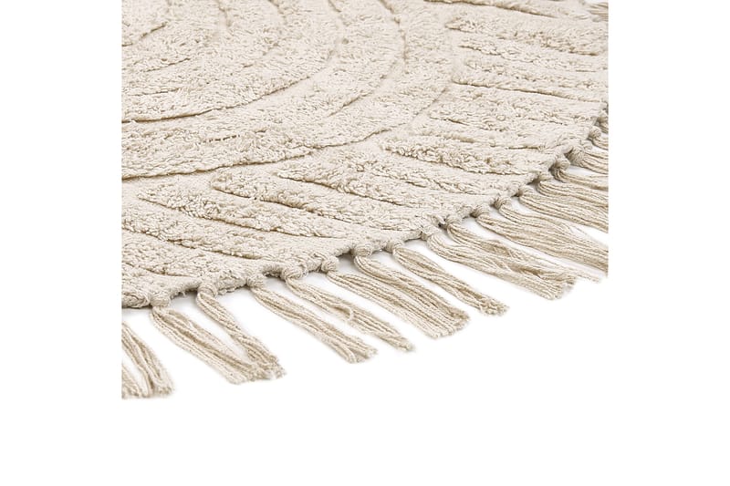 Halfeti Ryamatta 140 cm Rund Beige - Ryamattor