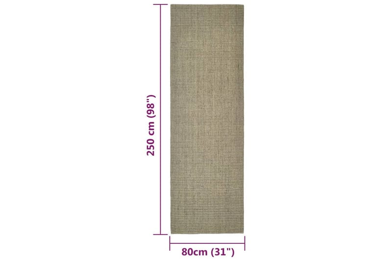 Matta naturlig sisal 80x250 cm taupe - Taupe - Textilier & mattor - Mattor - Modern matta - Jutemattor & sisalmattor