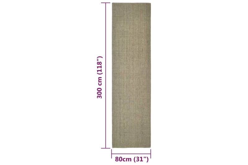 Matta naturlig sisal 80x300 cm taupe - Taupe - Textilier & mattor - Mattor - Modern matta - Jutemattor & sisalmattor