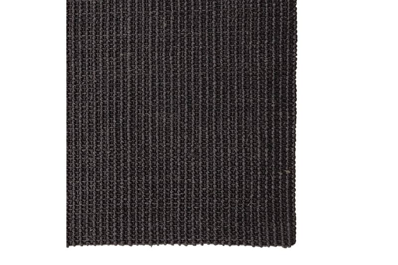 Matta naturlig sisal 80x350 cm svart - Svart - Textilier & mattor - Mattor - Modern matta - Jutemattor & sisalmattor