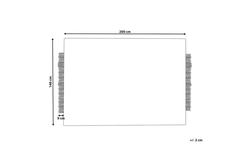 Ketenli Ullmatta 140x200 cm Svart/Vit - Textilier & mattor - Mattor - Modern matta - Ullmattor