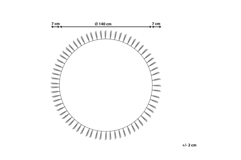 Marts Jutematta 140 cm Rund Beige - Jutemattor & sisalmattor