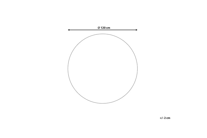 Menemen Jutematta 120 cm Rund Svart - Jutemattor & sisalmattor