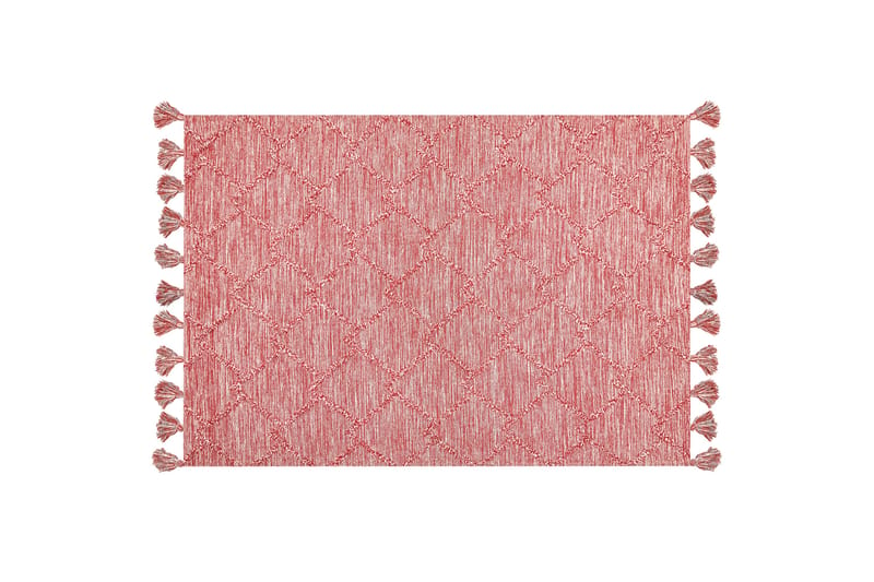 Nigde Ryamatta 160x230 cm Röd - Små mattor - Ryamattor - Stora mattor - Handvävda mattor - Barnmattor