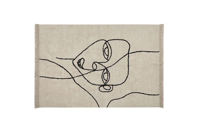 Nuru Bomullsmatta 160x230 cm Beige - Textilier & mattor - Mattor - Modern matta - Bomullsmattor