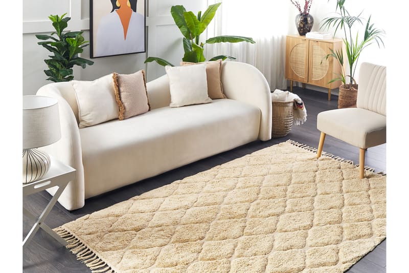 Sanliurfa Ryamatta 160x230 cm Beige - Textilier & mattor - Mattor - Modern matta - Ryamattor