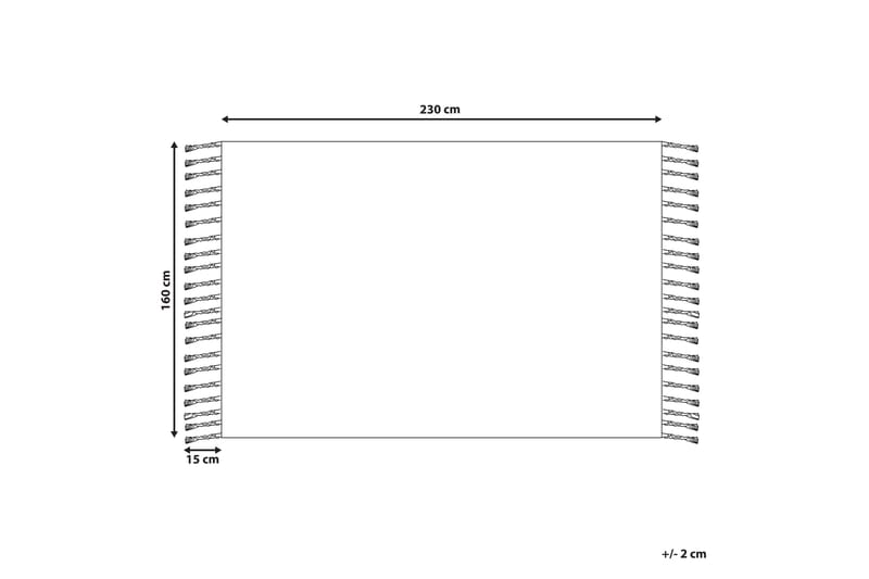 Tabiat Ryamatta 160x230 cm Svart/Vit - Ryamattor