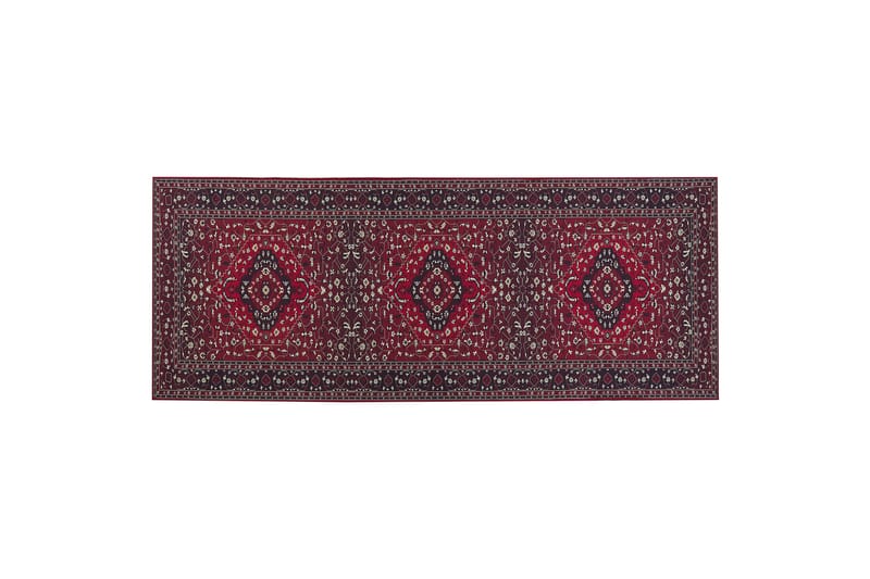 Vadkadam Ryamatta 80x200 cm Röd - Små mattor - Ryamattor - Stora mattor - Handvävda mattor - Barnmattor