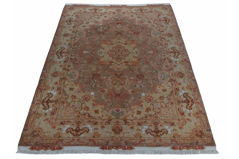 Handknuten Persisk Matta 200x312 cm Koppar/Beige - Textilier & mattor - Mattor - Orientaliska mattor - Persisk matta