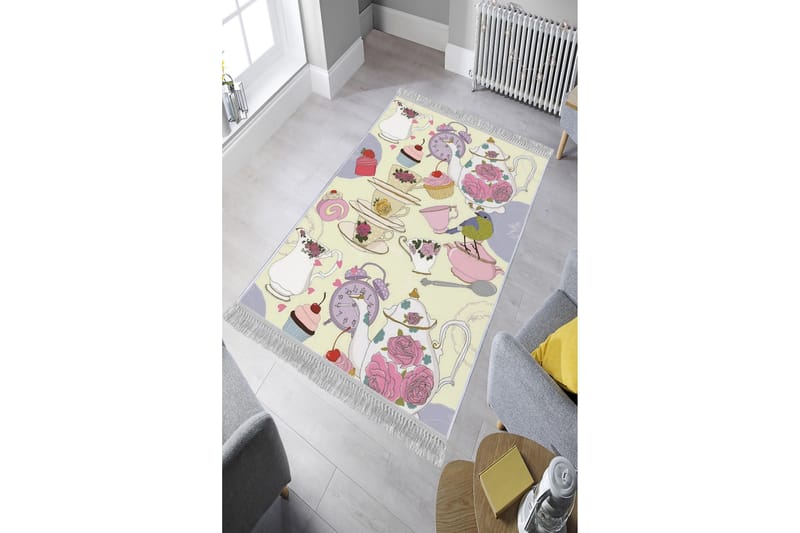 HOMEFESTO Matta 80x150 cm Multifärgad/Sammet - Textilier & mattor - Mattor - Orientaliska mattor - Persisk matta