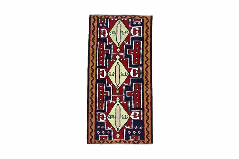 Handknuten Persisk Matta Varni 100x200 cm Kelim Röd/Brun - Kelimmattor - Små mattor - Handvävda mattor - Stora mattor