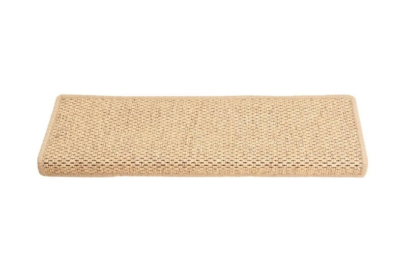 Trappstegsmattor självhäftande sisal 15 st 65x25 cm ljusbeig - Beige - Textilier & mattor - Mattor - Specialmatta - Trappstegsmattor