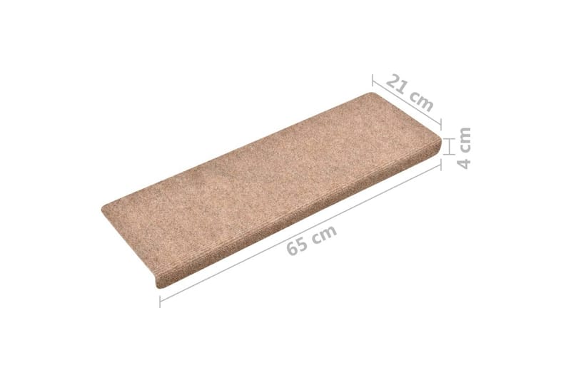 Trappstegsmattor 10 st brun 65x25 cm brodyr - Brun - Textilier & mattor - Mattor - Specialmatta - Trappstegsmattor