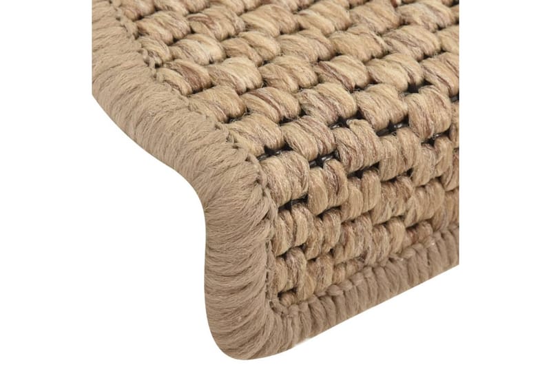 Trappstegsmattor självhäftande sisal 15 st 65x25 cm sand - Beige - Textilier & mattor - Mattor - Specialmatta - Trappstegsmattor