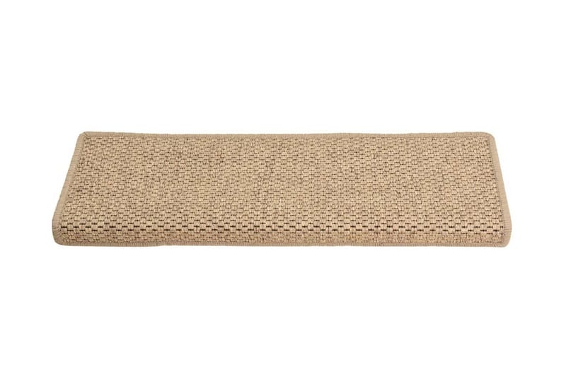 Trappstegsmattor självhäftande sisal 15 st 65x25 cm sand - Beige - Textilier & mattor - Mattor - Specialmatta - Trappstegsmattor