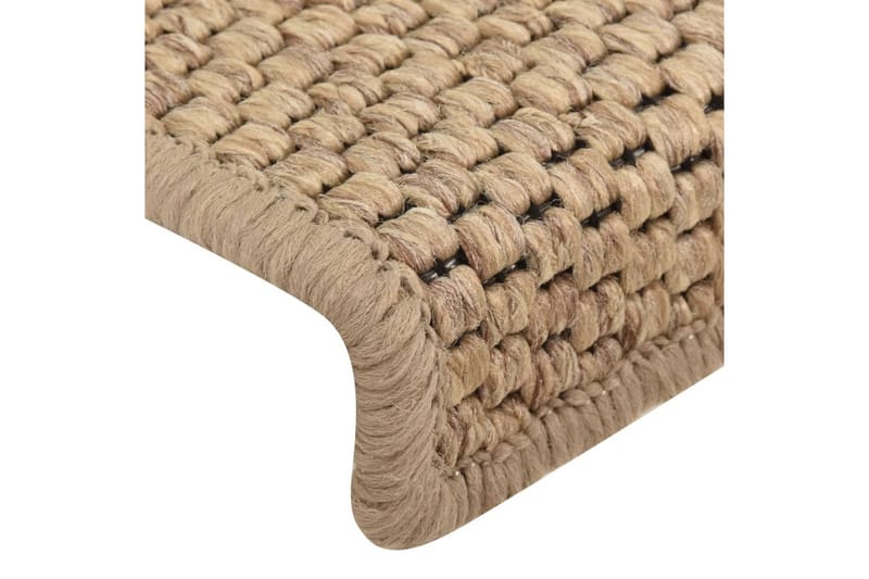 Trappstegsmattor självhäftande sisal 15 st 65x25 cm sand - Beige - Textilier & mattor - Mattor - Specialmatta - Trappstegsmattor