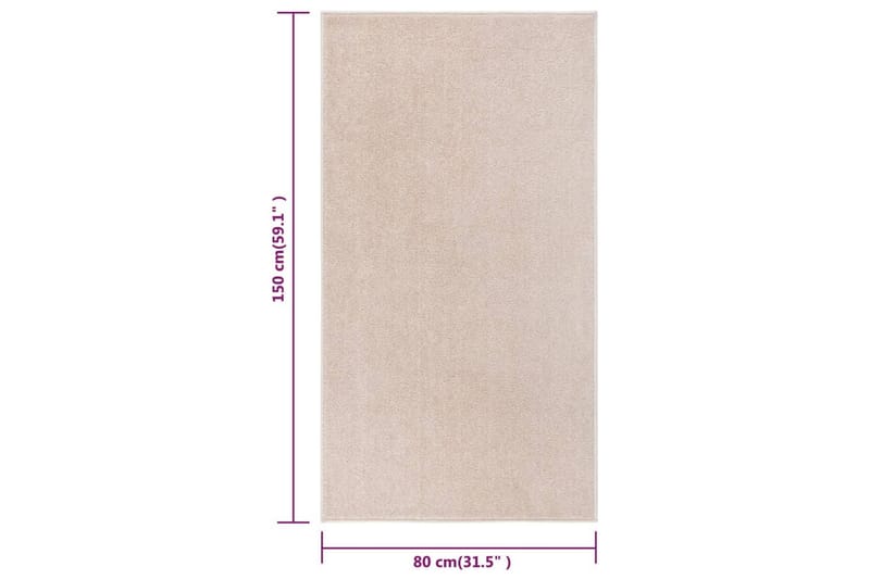 Matta 80x150 cm mörk beige - Beige - Textilier & mattor - Mattor - Utomhusmattor - Plastmattor