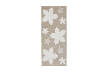 FLOWER Plastmatta 150x150 Vändbar PVC Beige