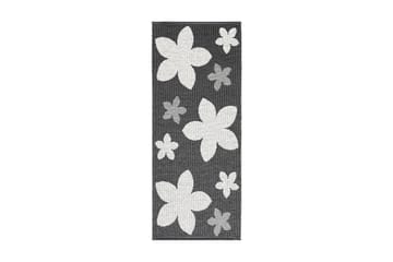 FLOWER Plastmatta 150x150 Vändbar PVC Svart