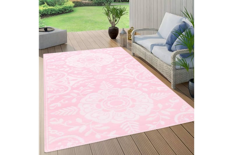 Utomhusmatta rosa 80x150 cm PP - Rosa - Textilier & mattor - Mattor - Utomhusmattor