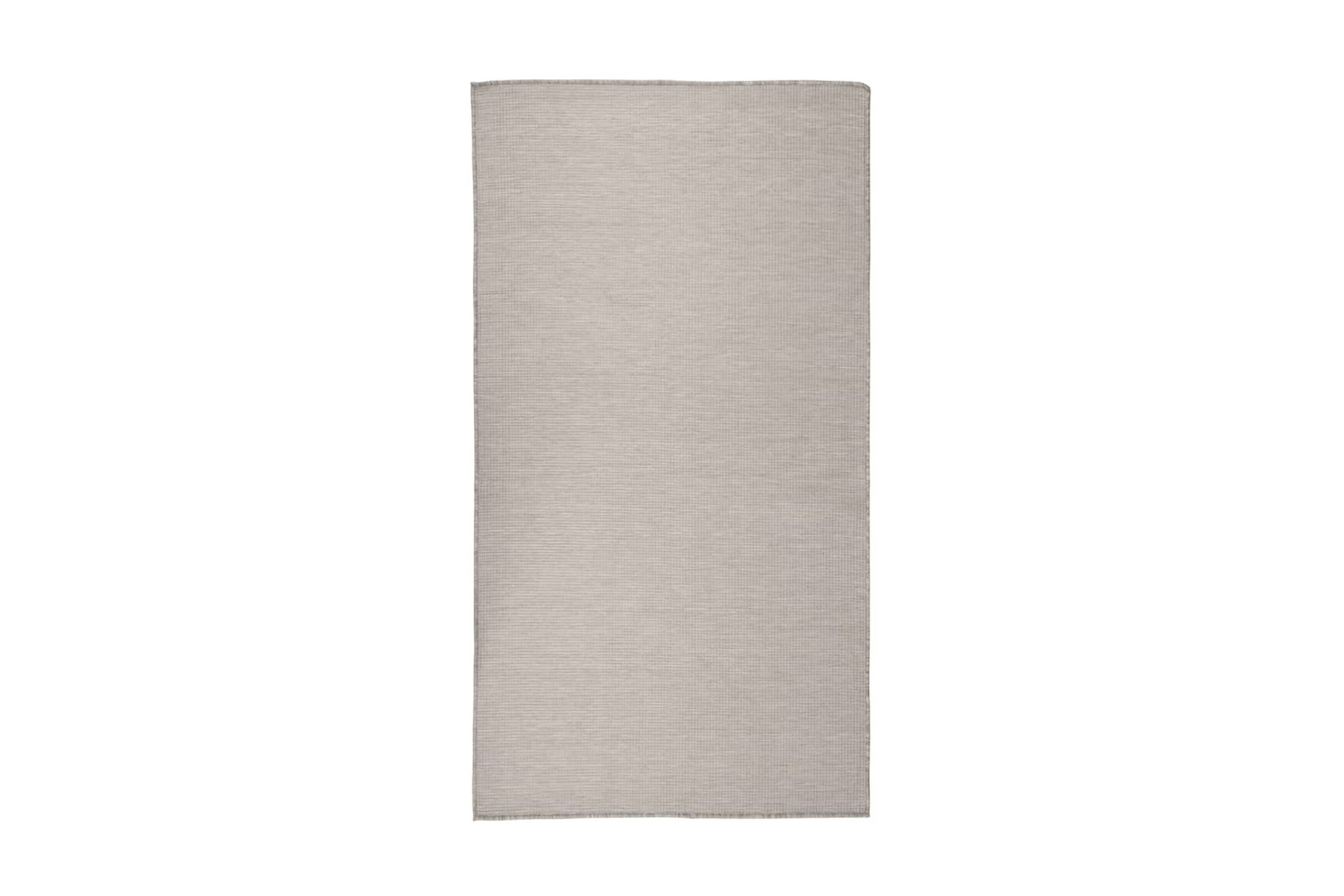 Utomhusmatta plattvävd 80×150 cm taupe – Taupe