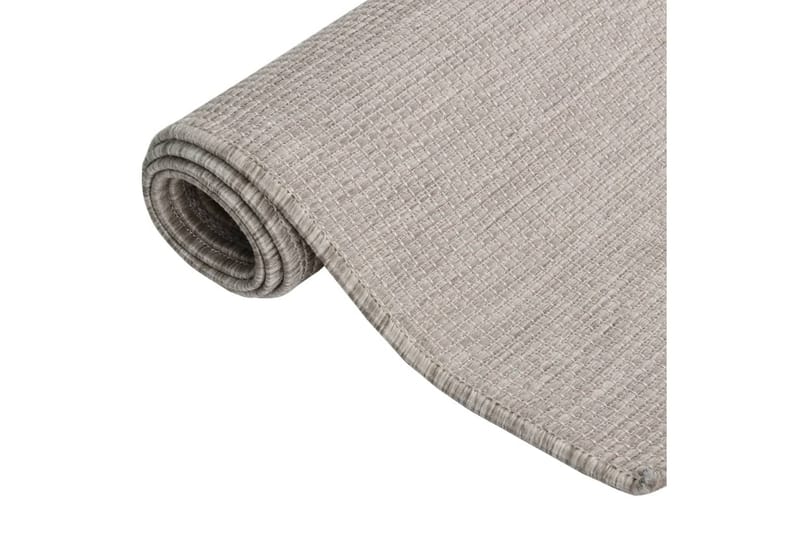 Utomhusmatta plattvävd 80x150 cm taupe - Taupe - Textilier & mattor - Mattor - Utomhusmattor