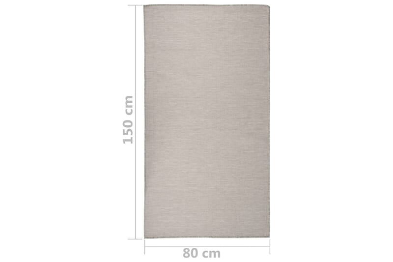 Utomhusmatta plattvävd 80x150 cm taupe - Taupe - Textilier & mattor - Mattor - Utomhusmattor