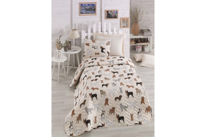 EPONJ HOME Överkast Enkelt 160x220 Quilt+Örngott Creme - Textilier & mattor - Sängkläder - Överkast