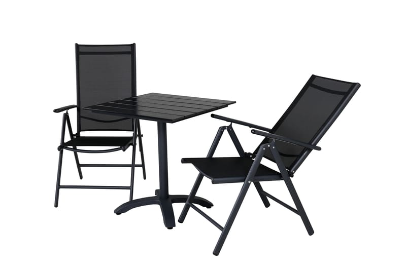 COLORADO Caf�éset 70 cm + 2 Break Positionsstolar Svart - Venture Home - Utemöbler - Balkong - Balkongmöbler - Balkonggrupper