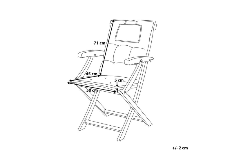 RILIEGH Stol med Dyna 2-pack Akacia/Grafitgrå - Utemöbler - Balkong - Balkongmöbler - Balkongstolar