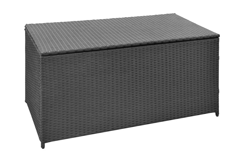 Dynbox 120x50x60 cm konstrotting svart - Svart - Utemöbler - Dynförvaring & möbelskydd - Dynboxar & dynlådor