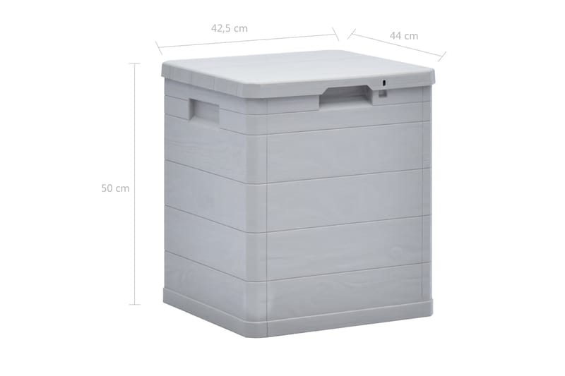 Dynbox 90 liter ljusgrå - Grå - Utemöbler - Dynförvaring & möbelskydd - Dynboxar & dynlådor