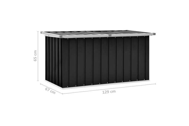 Dynbox antracit 129x67x65 cm - Antracit - Utemöbler - Dynförvaring & möbelskydd - Dynboxar & dynlådor