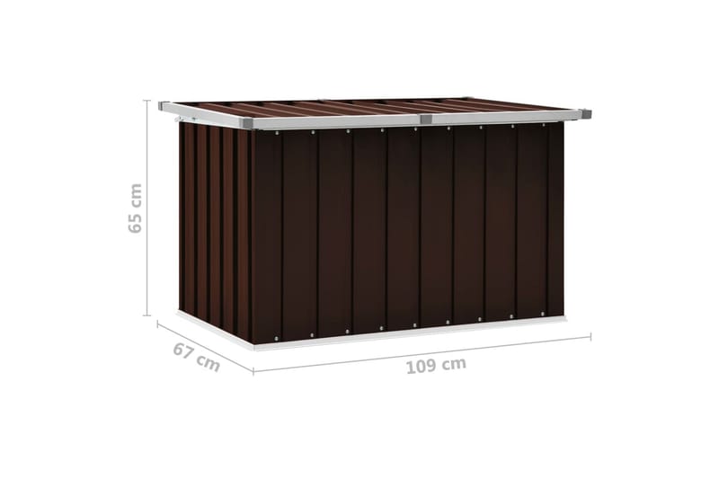 Dynbox brun 109x67x65 cm - Brun - Utemöbler - Dynförvaring & möbelskydd - Dynboxar & dynlådor