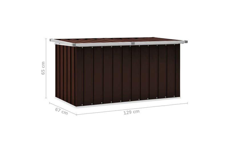 Dynbox brun 129x67x65 cm - Brun - Utemöbler - Dynförvaring & möbelskydd - Dynboxar & dynlådor