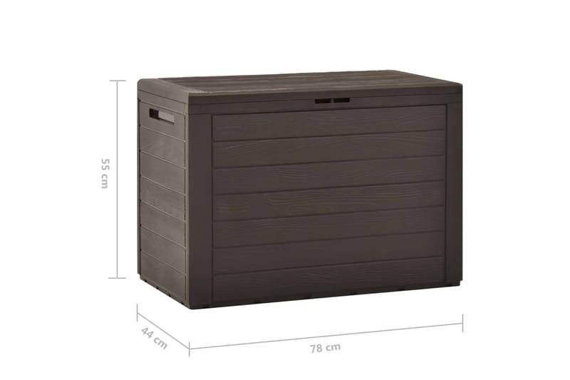 Dynbox brun 78x44x55 cm - Brun - Utemöbler - Dynförvaring & möbelskydd - Dynboxar & dynlådor