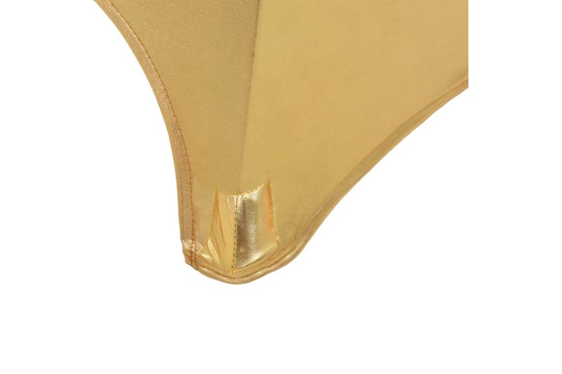 Bordsöverdrag 2 st stretch guld 80 cm - Guld - Överdrag utemöbler