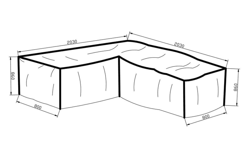 Klas Möbelskydd 203x86x80 - Grå - Utemöbler - Dynförvaring & möbelskydd - Överdrag utemöbler