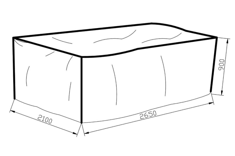 Klas Möbelskydd 210x90x265 - Grå - Utemöbler - Dynförvaring & möbelskydd - Överdrag utemöbler