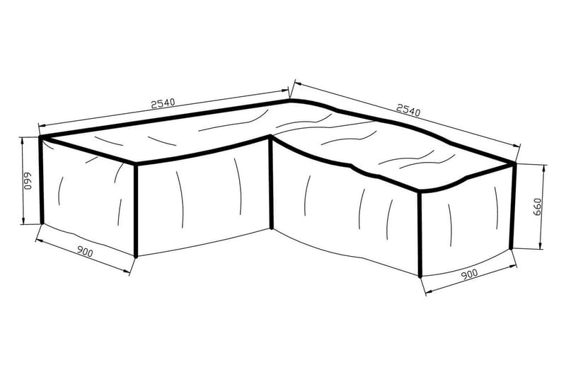 Klas Möbelskydd 254x66x90 - Grå - Utemöbler - Dynförvaring & möbelskydd - Överdrag utemöbler