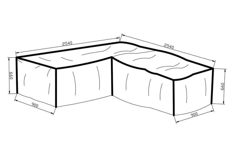 Klas Möbelskydd 254x66x90 - Grå - Utemöbler - Dynförvaring & möbelskydd - Överdrag utemöbler