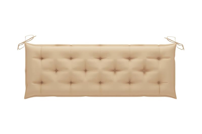 Bänkdyna för trädgården beige 150x50x7 cm tyg - Beige - Utemöbler - Dynor - Soffdynor & bänkdynor utemöbler