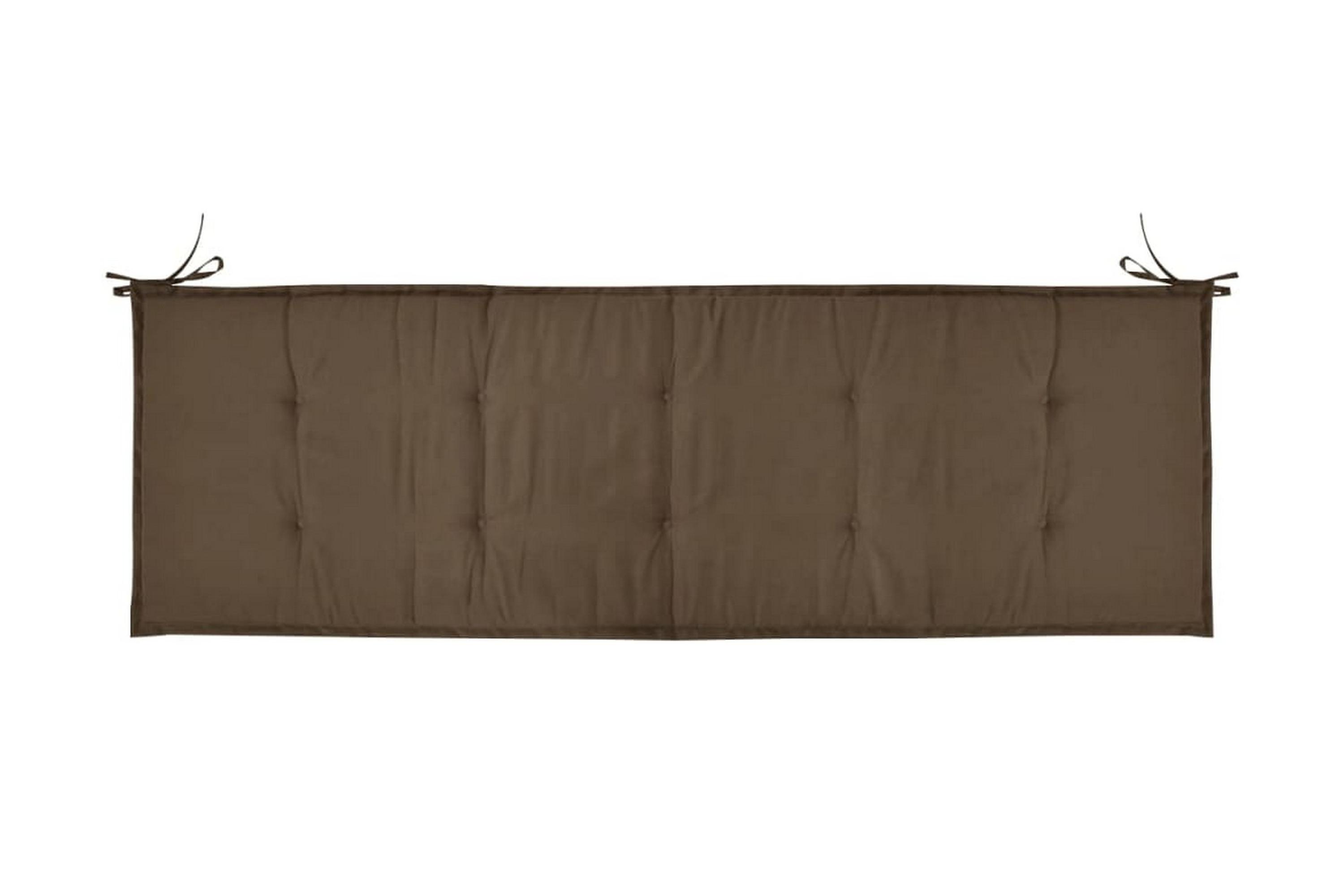 Bänkdyna för trädgården taupe 150x50x3 cm – Brun